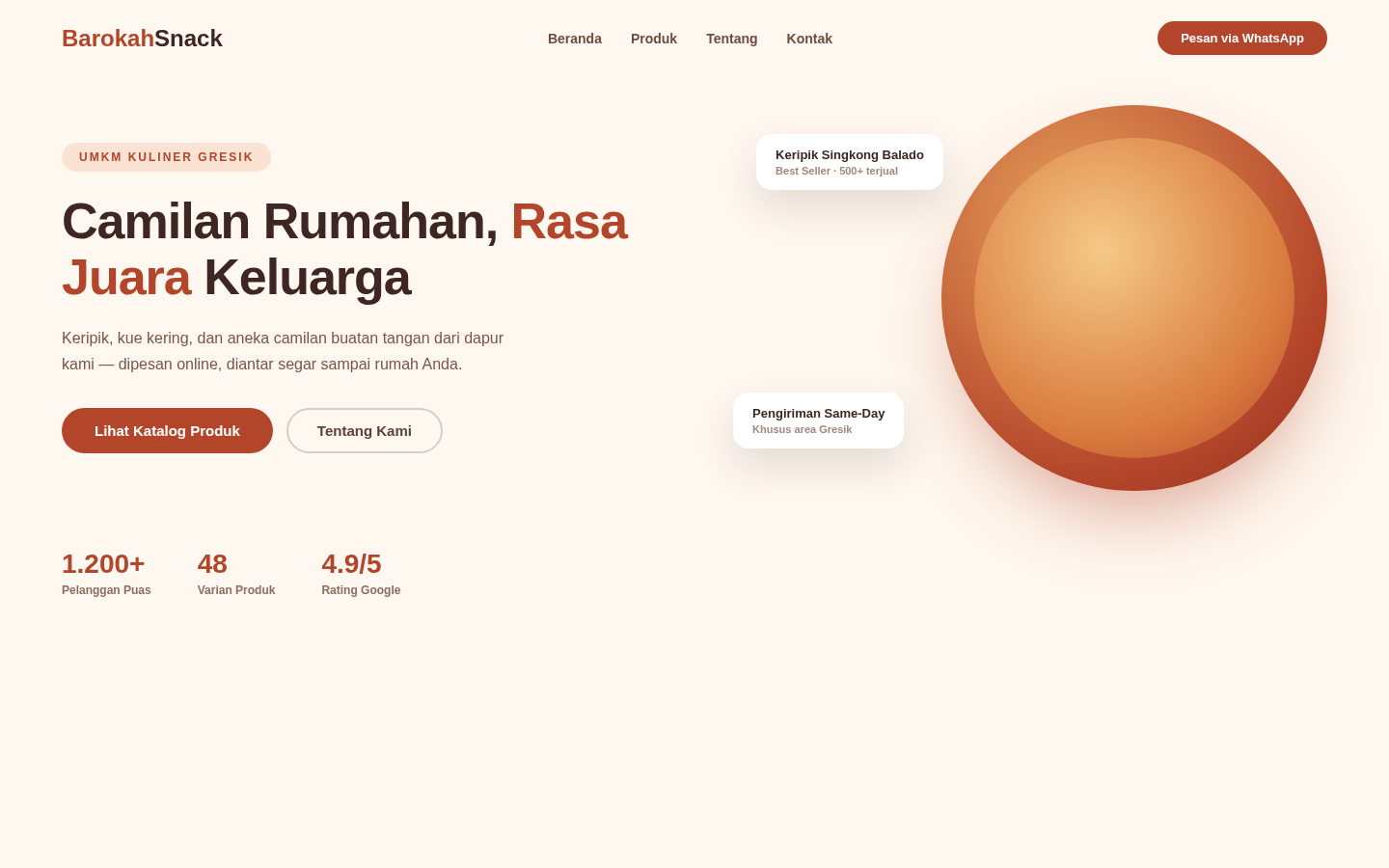 Barokah Snack — Etalase UMKM